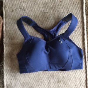Sports bra, moving comfort 34C, dark blue